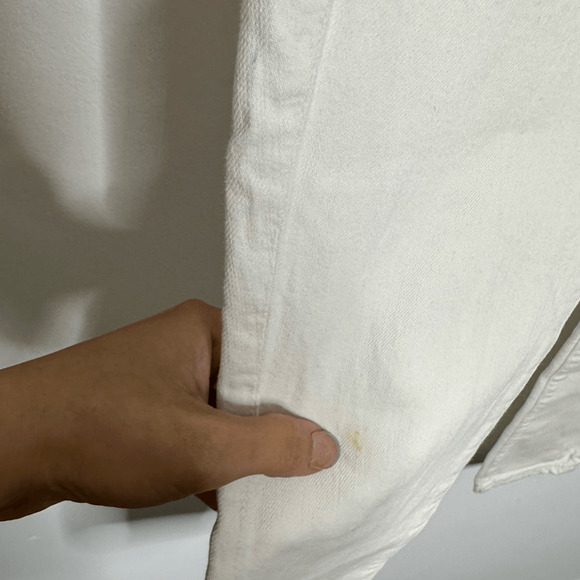 MADEWELL Cali Demi Boot Jeans women's Pure White crop mid rise stretch AJ195 28 - Picture 3 of 10